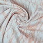 Peach Abstract Stripe 100% Cotton Crush Fabric Crinkle Craft Dress Costume Material 50 " By The Meter
