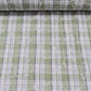 Olive Green Plaid Embroidery 100% Cotton Crush Fabric Crinkle Craft Dress Costume Material 50 " By The Meter