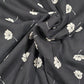 Black & White Floral Viscose Challis Print Fabric 58" By The Meter – Soft Lightweight Fabric