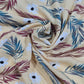 Floral Leaf Viscose Challis Print Fabric 58" By The Meter – Soft Lightweight Botanical Fabric