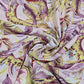 Tropical Floral Viscose Challis Print Fabric 58" By The Meter – Soft Lightweight Botanical Fabric