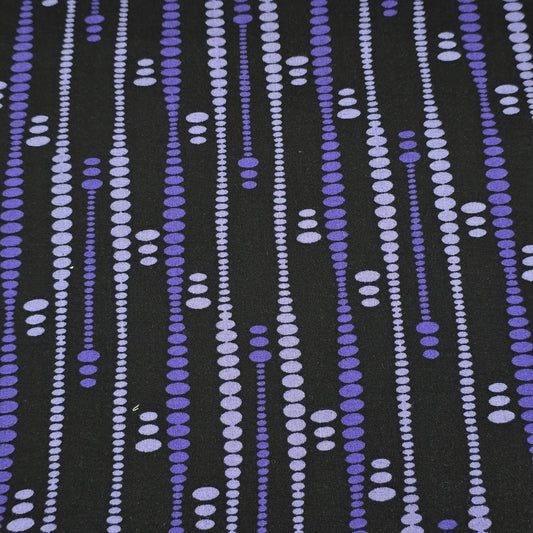 Purple Abstract Viscose Challis Print Fabric By The Meter – Soft Lightweight Geometric Fabric 58"