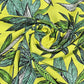 Tropical Leaf Viscose Challis Print Fabric 58" By The Meter – Lightweight Botanical Fabric