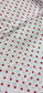 White Red Polka Dot 100% Cotton Poplin Material Dress Craft Costume Fabric 44" By Meter