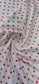 White Red Polka Dot 100% Cotton Poplin Material Dress Craft Costume Fabric 44" By Meter