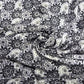Navy Lilac Bohemian Floral Mandala Viscose Challis Fabric 58" By The Meter Soft Lightweight Material