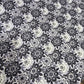 Navy Lilac Bohemian Floral Mandala Viscose Challis Fabric 58" By The Meter Soft Lightweight Material