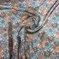 Aqua Coral Bohemian Floral Mandala Viscose Challis Fabric 58" By The Meter Soft Lightweight Material (Copy)