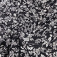 Black Botanical Vine Floral Viscose Challis Fabric 58" By The Meter Soft Lightweight Material