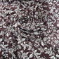 Brown Botanical Vine Floral Viscose Challis Fabric 58" By The Meter Soft Lightweight Material