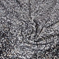 Black Floral Print Viscose Challis Fabric 58" By The Meter Soft Lightweight Material