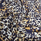 Camel Gold Classic Leopard Print Viscose Challis Fabric 58" By The Meter Soft Lightweight Material