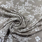 Sage Taupe Vintage Blossom Bouquet Floral Viscose Challis Print Fabric 58" By The Meter Soft Lightweight Material