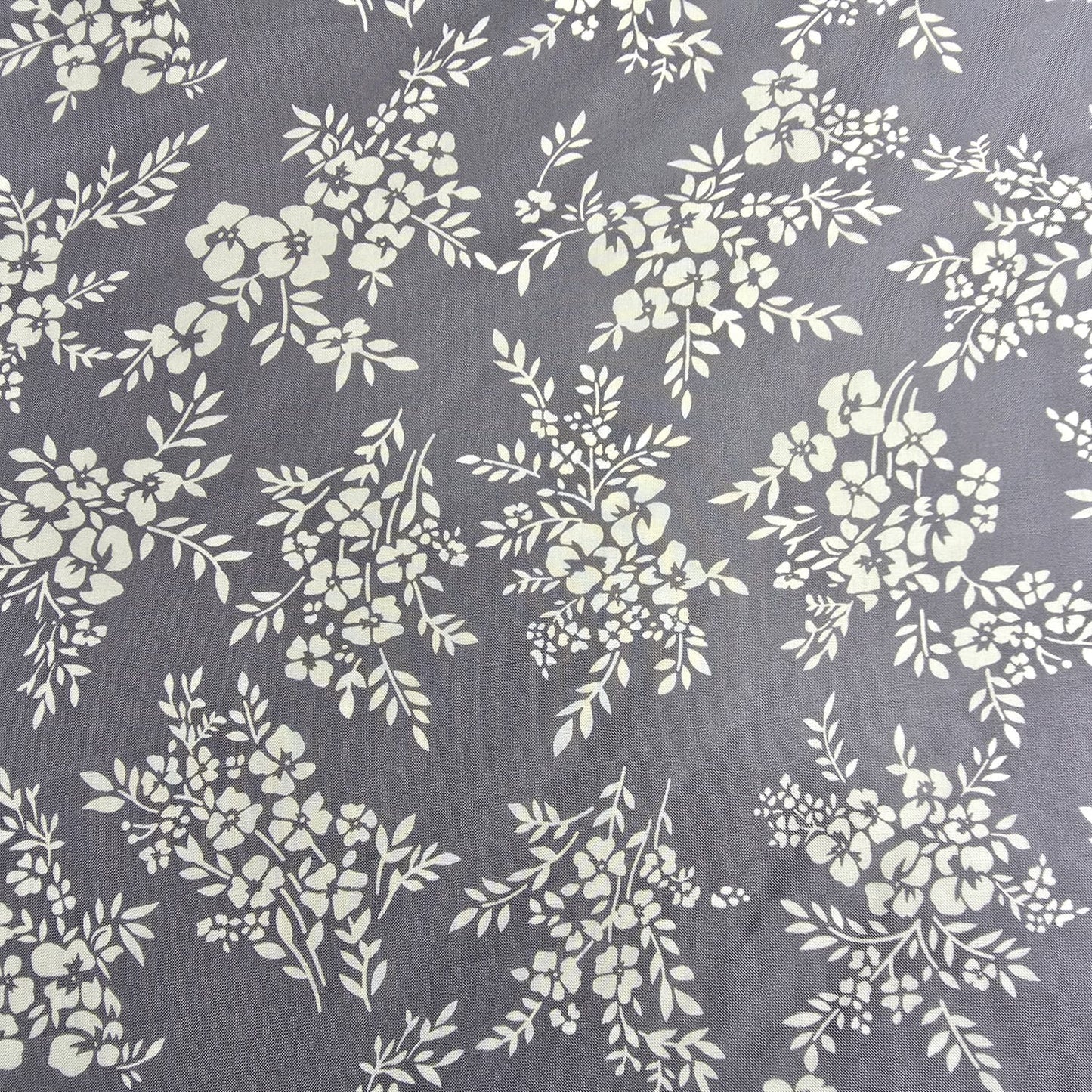 Lavender Vintage Blossom Bouquet Floral Viscose Challis Print Fabric 58" By The Meter Soft Lightweight Material