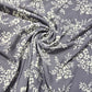 Lavender Vintage Blossom Bouquet Floral Viscose Challis Print Fabric 58" By The Meter Soft Lightweight Material