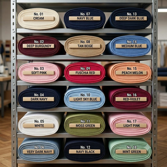 Plain Viscose Challis Fabric 58" Wide – 40+ Colours Available | Sold by the Bolt (20 Metres)