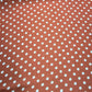 Rust White Spot Print Polka Dot & Floral Yoryu Crinkle Satin Fabric – 58" Wide