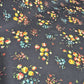 Black Rose Bouquet Floral Polyester Crepe Fabric – 58" Wide – Sold By The Meter