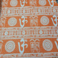 Om Symbol Cotton Linen Fabric 44" Wide | Spiritual Print Dressmaking, Craft & Home Décor Material by the Metre
