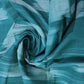 Turquoise Ikat Stripe Cotton Lawn Fabric 44" Wide | Lightweight Dressmaking, Craft & Summer Clothing Material by the Metre