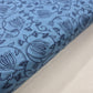 Blue Floral Vine Cotton Fabric 54" Wide | Vintage Botanical Dressmaking, Craft & Quilting Material by the Metre