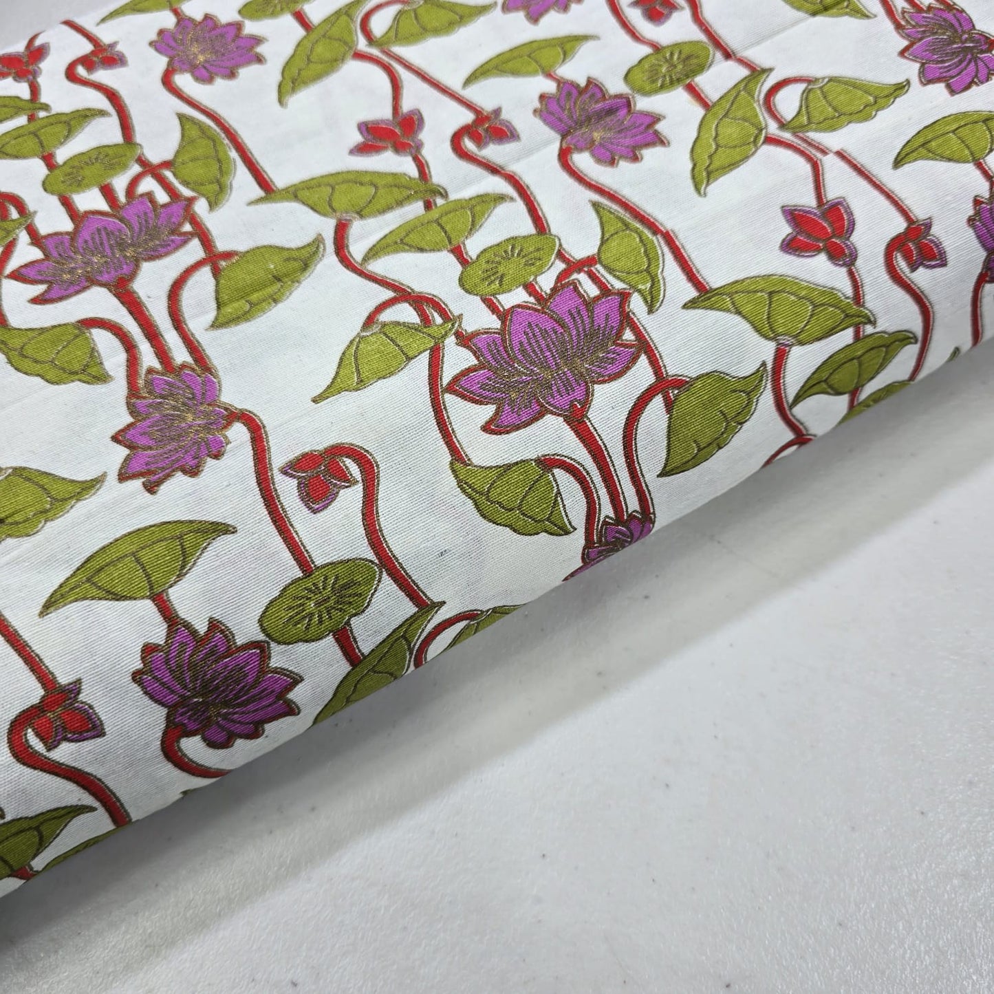 Tropical Passion Flower Cotton Flex Fabric 44" Wide | Floral Vine Dressmaking, Craft & Quilting Material by the Metre