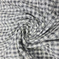 Grey Gingham Checked Embroidered Cotton Fabric 44" Wide | Floral Broderie Dressmaking, Craft & Home Décor Material by the Metre