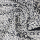 Grey Black Checked Embroidered Cotton Fabric 44" Wide | Floral Broderie Dressmaking, Craft & Home Décor Material by the Metre