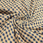 Yellow Black Gingham 100% Cotton Seersucker Fabric Crush Costume Craft Dress Material 58" By The Meter
