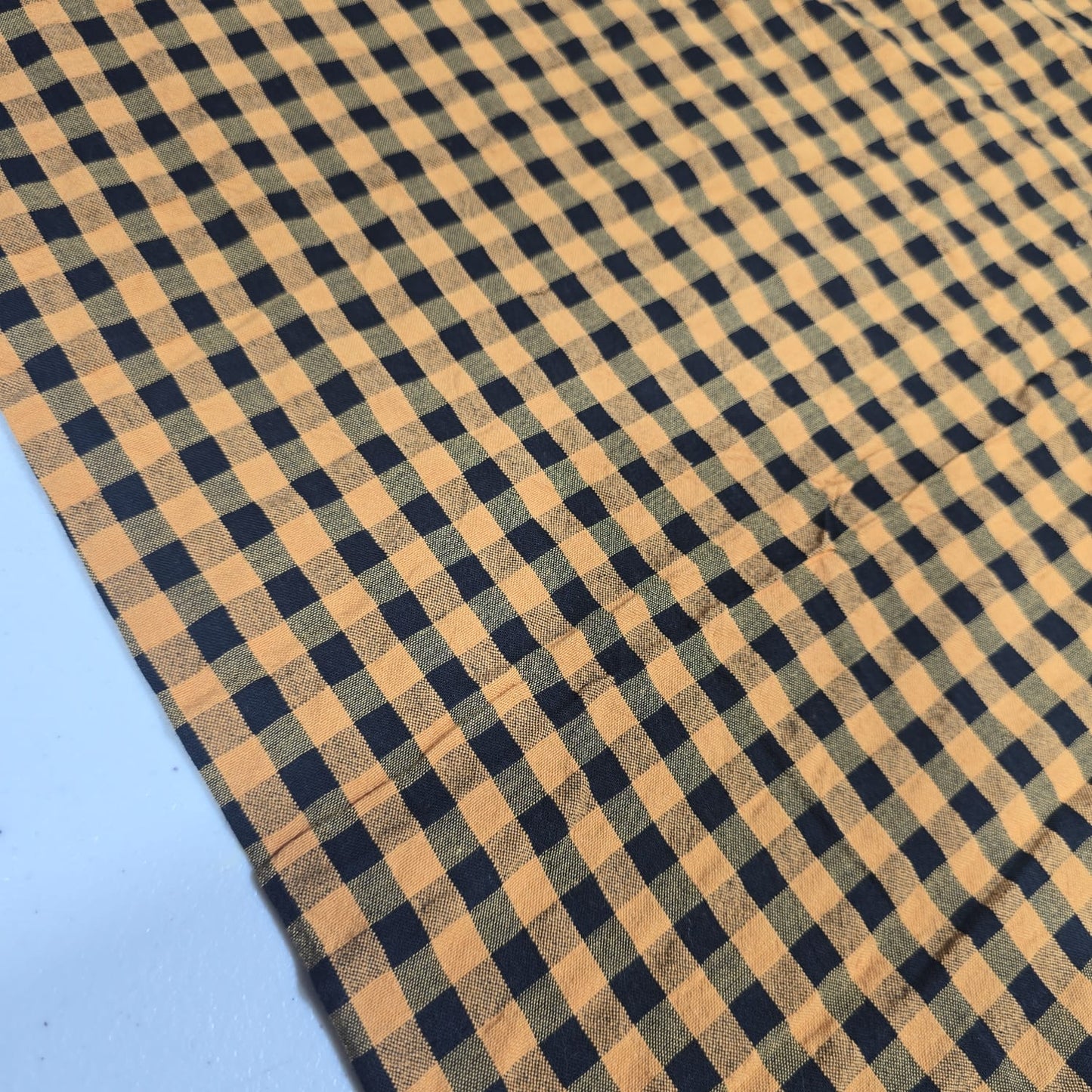 Gingham 100% Cotton Seersucker Fabric Crush Costume Craft Dress Material 58" By The Meter
