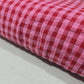 Red Pink Gingham 100% Cotton Seersucker Fabric Crush Costume Craft Dress Material 58" By The Meter