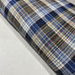 Navy Multi Madras Check Cotton Linen Fabric 44" Plaid Dress Craft By The Meter