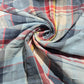 Madras Check Cotton Linen Fabric 44" | Lightweight Plaid Dressmaking Craft Material By The Metre