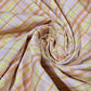 Madras Check Cotton Linen Fabric 44" | Lightweight Plaid Dressmaking Craft Material By The Metre