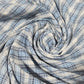 Blue Madras Check 100% Cotton Fabric Dress Craft Shirt Material 44" By The Meter