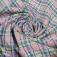 Blue & Red Check Cotton Linen Fabric | Plaid Dress Craft Upholstery Material 44" By The Meter