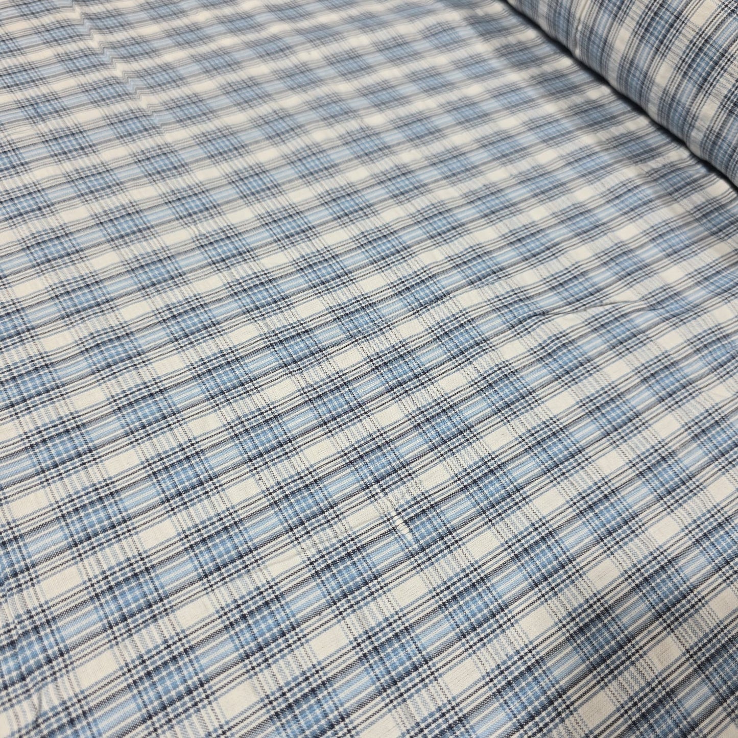 Madras Check Cotton Linen Fabric 44" | Lightweight Plaid Dressmaking Craft Material By The Metre