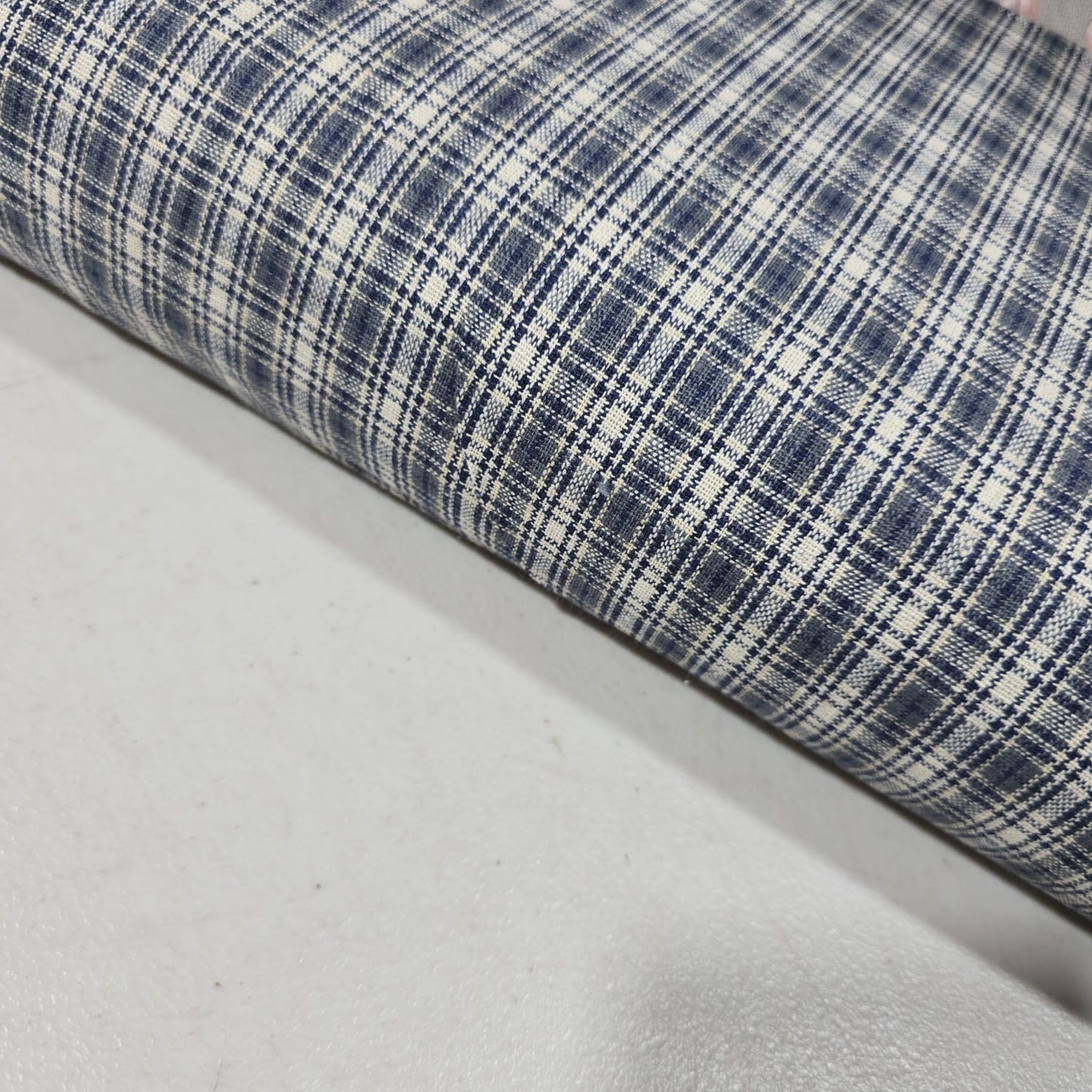 Madras Check Cotton Linen Fabric 44" | Lightweight Plaid Dressmaking Craft Material By The Metre