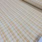 Yellow Khadi 100% Cotton Check Fabric 44" Lightweight Woven Yarn Dyed Dress Craft Material By The Meter