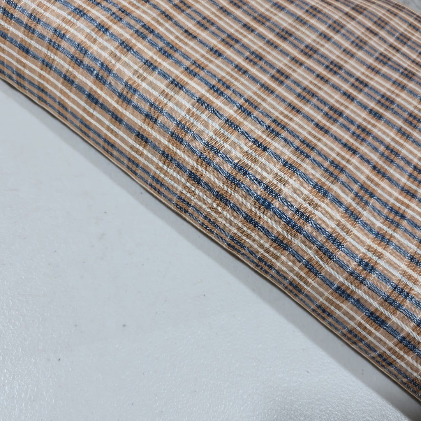 Teal Khadi 100% Cotton Check Fabric 44" Lightweight Woven Yarn Dyed Dress Craft Material By The Meter