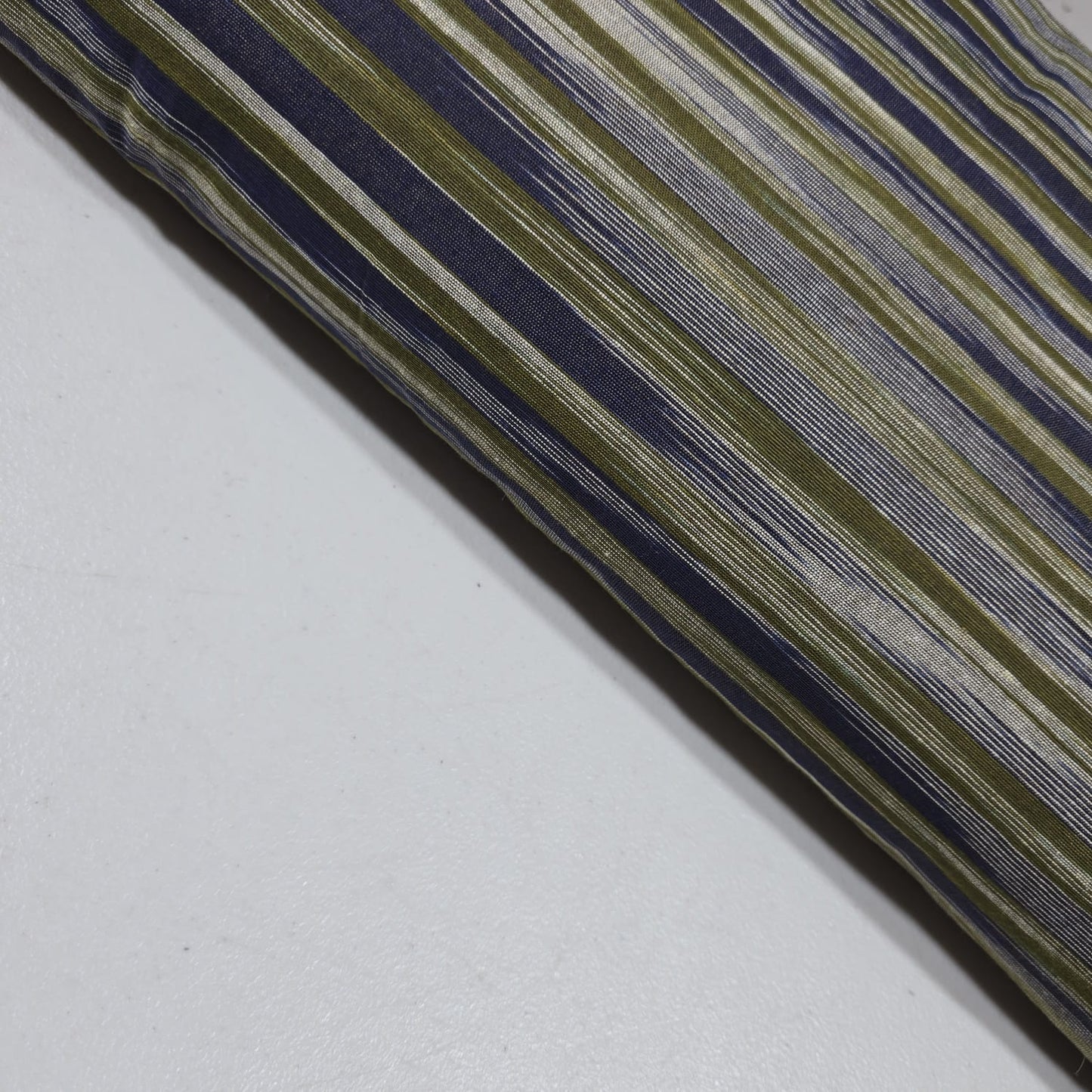 Yarn Dyed Striped Khadi 100% Cotton Fabric 44" Woven Dress Craft Material By The Meter