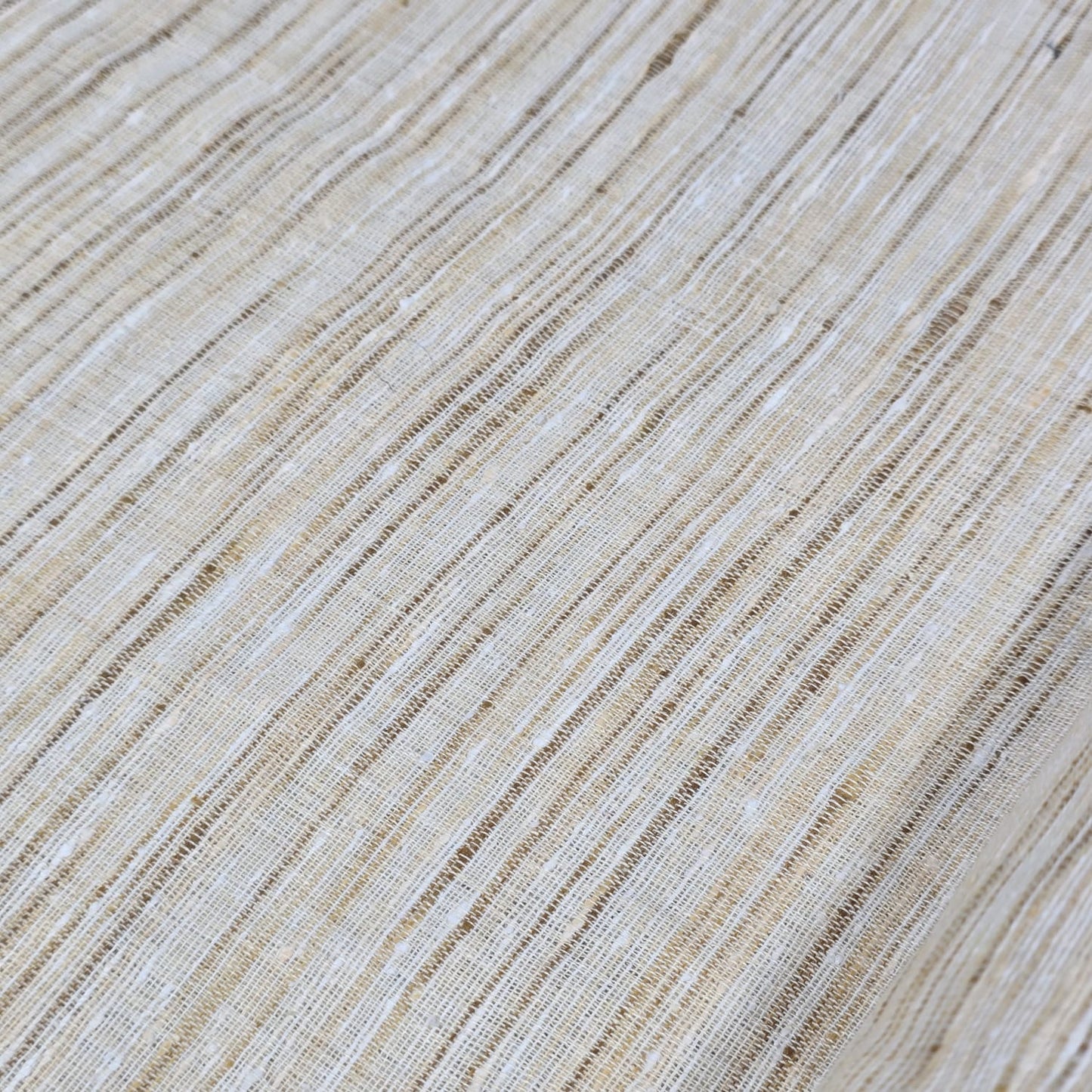 100% Cotton Linen Slub Fabric 44" Wide | Natural Dress Craft Material By The Meter