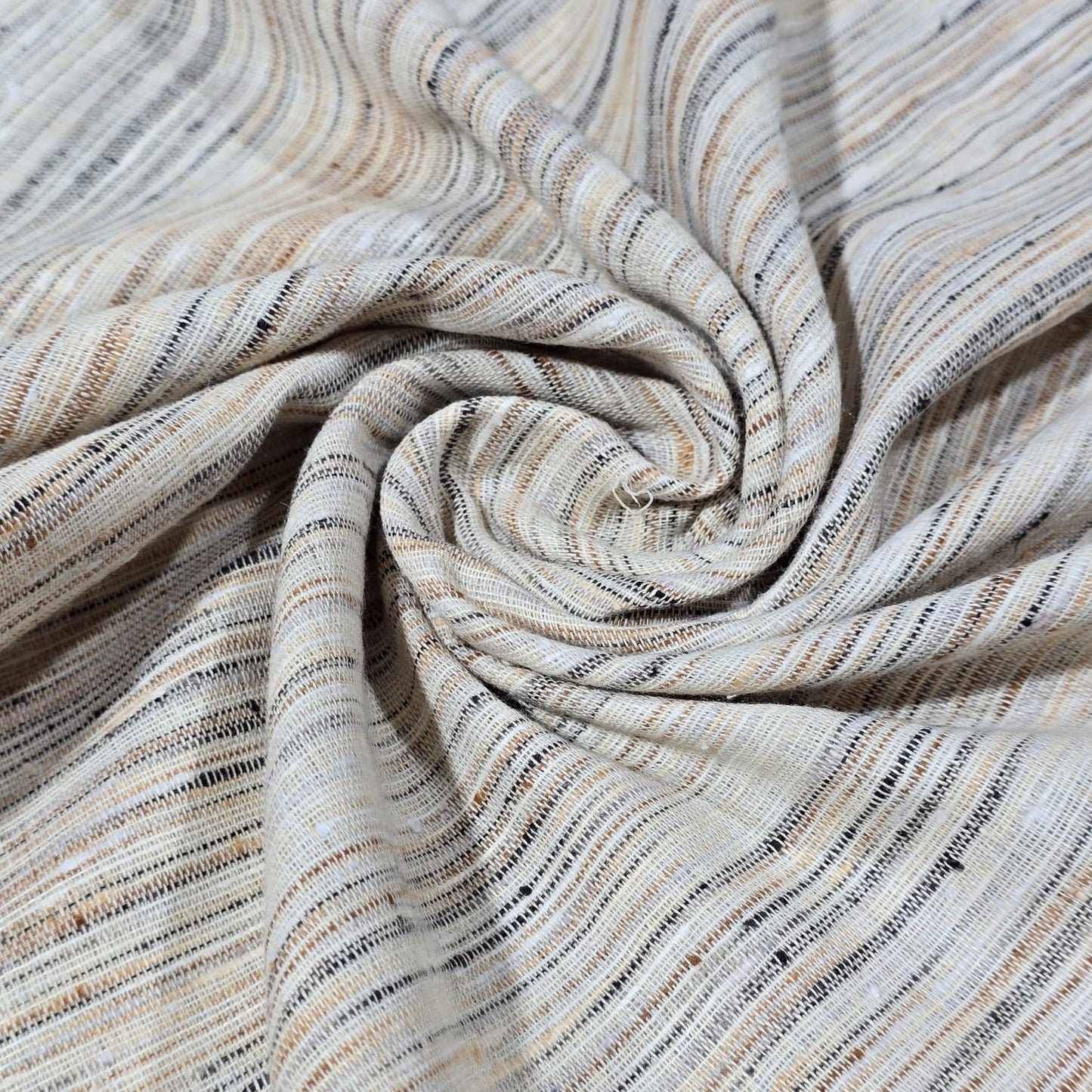 100% Cotton Linen Slub Fabric 44" Wide | Natural Dress Craft Material By The Meter