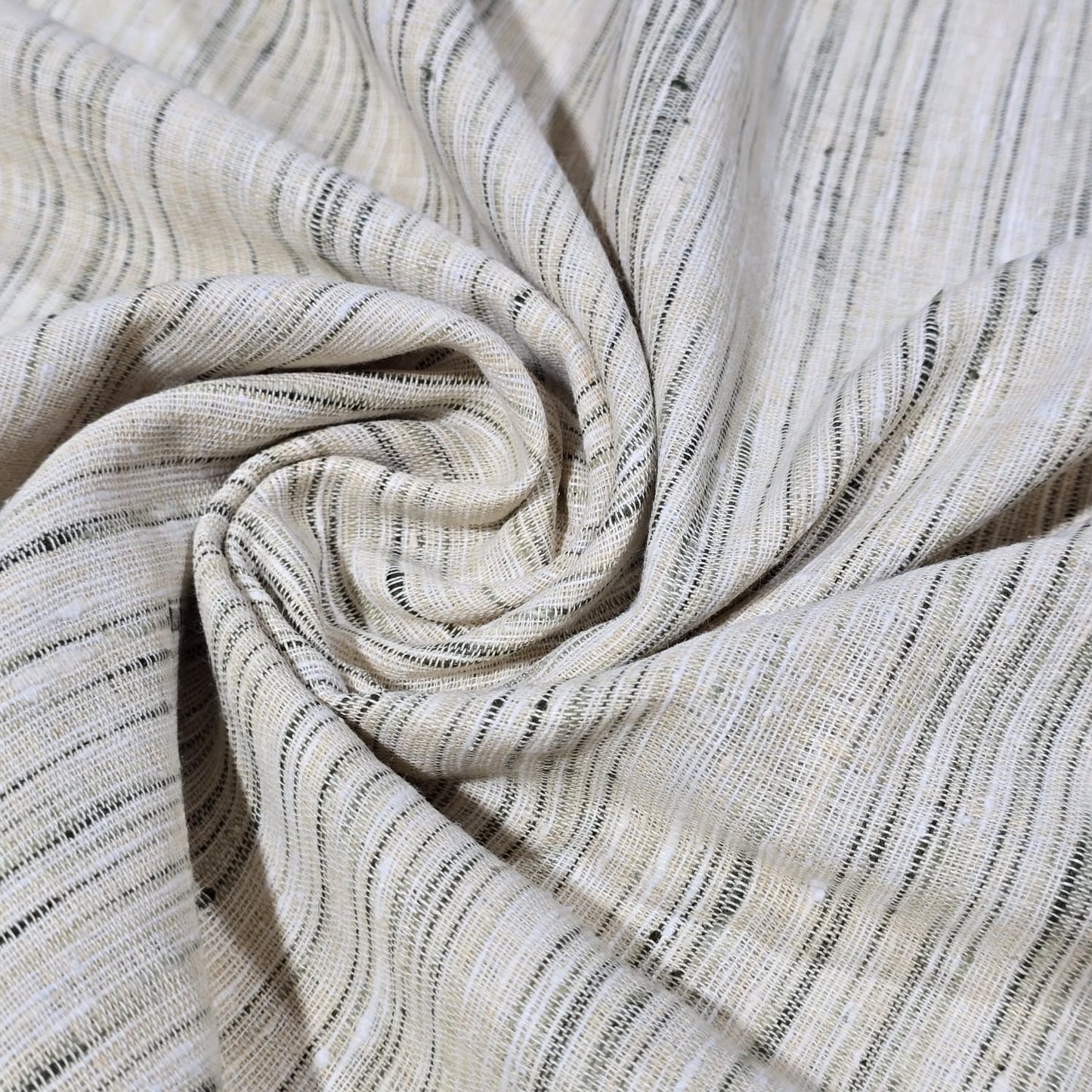 100% Cotton Linen Slub Fabric 44" Wide | Natural Dress Craft Material By The Meter