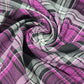 Purple Pink Black Tartan Brushed Cotton Flannel Fabric 58" Dress Craft By Metre