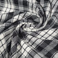 Black White Tartan Brushed Cotton Flannel Fabric 58" Plaid Dress Craft By Metre