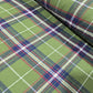 Olive Green Tartan Cotton Flannel Fabric Soft Brushed Plaid 58" By The Meter