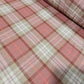 Blush Pink Beige Cotton Flannel Tartan Check Fabric Soft Brushed Dress Craft Costume Material 58" By The Meter