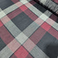 Burgundy Grey Black Check Cotton Flannel Fabric Soft Brushed Plaid 58" By The Meter