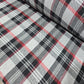 Grey Black Red Tartan Check Cotton Flannel Fabric Soft Brushed Plaid 58" By The Meter
